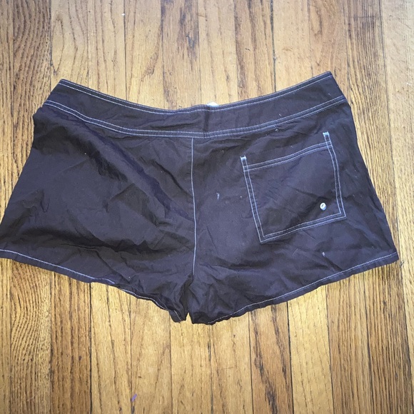 Women's Black Drawstring Shorts - Picture 2 of 3